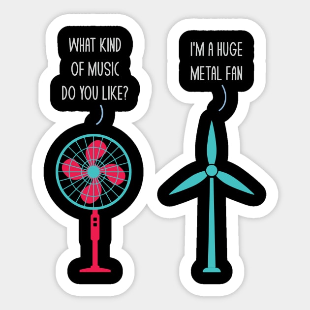 Funny Heavy Metal Fan Punk Emo Goth Rock Music Pun Humor Sticker by mrsmitful01